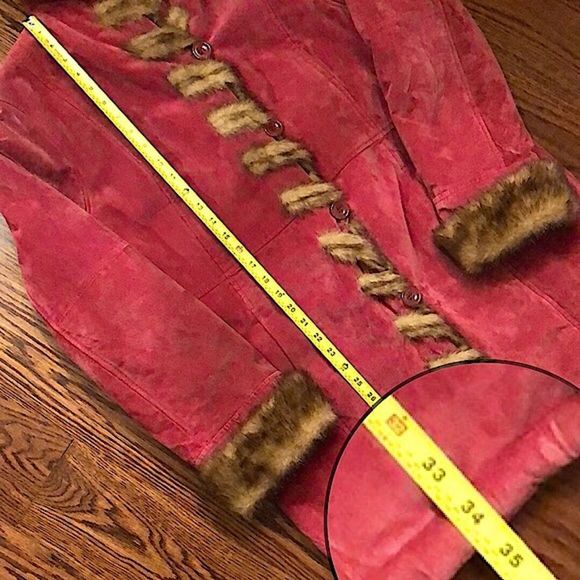 DENNIS BASSO Dusky Rose Long Line Suede Hooded Pea Coat w Pockets Sz MED NWOT - Picture 10 of 12